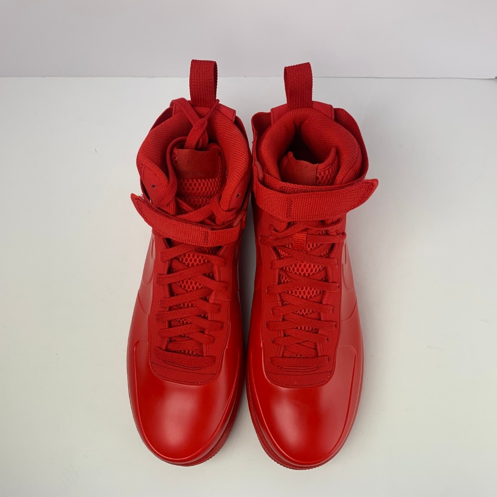 Men's Nike Air Force 1 Foamposite Triple Red NEW! - Picture 3 of 8